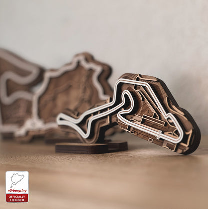 Nürburgring Grand Prix Circuit Wooden Racetrack Statue - F1 Wall Art Gift for Motorsport Fans